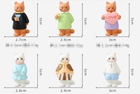 Katzenfiguren Kawaii Kätzchen Liebesstern Cocktail-Thema Niedliche Sammlerstücke Harz-Tierpuppen Ornament Geschenk für Katzenliebhaber Wohndekoration