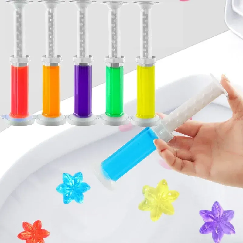 Y0004 1pcs Plastic Portable All-Purpose Flower Toilet Cleaner Gel Deodorant Air Freshener Drain Odor Removal Bathroom Tool · image 1