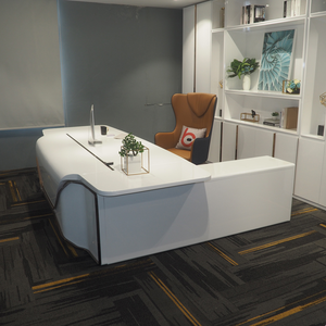 Bán Tốt Nhất Thiết Kế Mới L Executive Văn Phòng Bàn Quản Lý Bàn Và Ghế Kết Hợp Bán Buôn Nội Thất Văn Phòng - Product Image 2