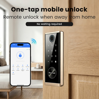 Cerradura de Puerta Biométrica Inalámbrica Inteligente con Huella Digital Electrónica Locstar, con WiFi y Almacenamiento en la Nube, Aplicación Tuya