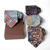 Cravates en soie florales faites à la main, design italien Paisley, nouvelle mode 2026, impression personnalisée, cravates d'affaires pour hommes