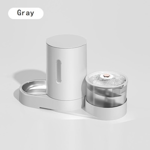 Mangkuk plastik ramah lingkungan anjing listrik cerdas baskom nasi anjing pemisah basah/kering integrasi gandum air pengumpan otomatis - Product Image 1