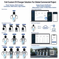 Nuevo Cargador para Vehículos Eléctricos AC de 22kW, Tipo 1, Tipo 2, GB, NACS, J1772, Inteligente, con OCPP, APP, WiFi, RFID, CE, LCD, OEM, IP65