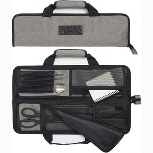 BSCI - Bolsa de transporte informal para cuchillos de chef, con 10 ranuras para cuchillos y un bolsillo grande con cremallera, estuche duradero para cuchillos de 10 oz - Product Image 3