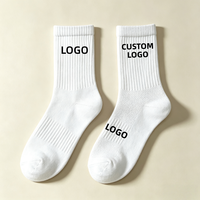 Chaussettes de sport unisexes en tricot jacquard personnalisées, haute qualité, faible MOQ, pour la course, le basketball, le football, l'athlétisme, acceptation du logo personnalisé