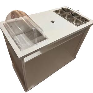 Mobiliario Comercial Personalizado Carrito Plegable Móvil para Aperitivos Bar de Catering Portátil Carrito de Venta de Frutas Plegable para Comida Rápida - Product Image 1