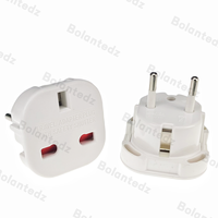 Adaptateur de voyage blanc UK vers adaptateur de prise de voyage européen