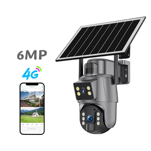 Ubox Dış Mekan 4G Solar Kamera PIR Hareket Algılayıcılı Çift Lensli Solar Kamera Gece Görüşlü Siren Alarmı Çift Yönlü Sesli 4G Solar Ağ Kamerası - Product Image 1