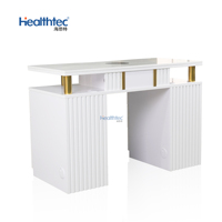 Table de manucure moderne en plastique pour salon et chambre à coucher, blanche, portable, durable, écologique