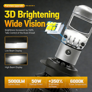 หลอดไฟหน้าโปรเจคเตอร์ LED อลูมิเนียมอัลลอยด์กันน้ำ IP68 รุ่นใหม่ 12V 6000K 50W แสงสีฟ้า H4/<span class=keywords><strong>H7</strong></span>/H11/9005/9006 สำหรับ - Product Image 3