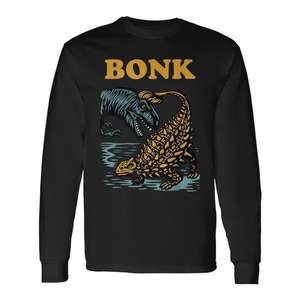 Camiseta de manga larga con humor prehistórico de dinosaurios Bonk - Product Image 1
