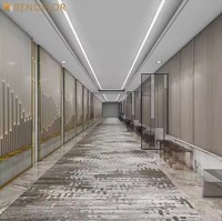 Tapis mural en nylon écologique personnalisé professionnel pour les couloirs de l'hôtel Salle de bal Chambre d'hôtel 5 étoiles Technique tissée