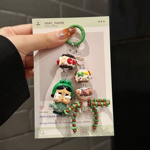 Cadena para teléfono móvil con cuentas <span class=keywords><strong>de</strong></span> dibujos animados pintadas a mano, llavero <span class=keywords><strong>de</strong></span> plástico, accesorios colgantes para bolso, popular sin llorar al bebé, adorno para bolso - Product Image 1