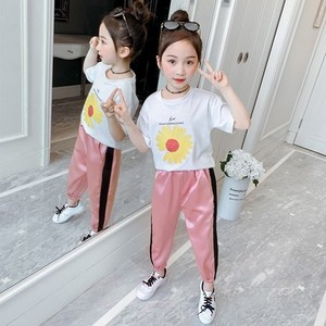 <span class=keywords><strong>Ensemble</strong></span> de vêtements d'été pour enfants, adolescentes et filles, court, avec appliques, été - Product Image 3