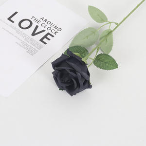 Penjualan laris bunga buatan kualitas tinggi dekorasi pernikahan mawar hitam bunga simulasi - Product Image 5