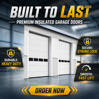 Porte de garage sectionnelle automatique en acier moderne sur mesure avec isolation thermique, système de sécurité et fonction coupe-vent pour entrepôt