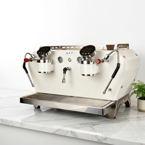 Machine à <span class=keywords><strong>café</strong></span> expresso semi-automatique professionnelle à deux groupes, système de chauffage double, contrôle de la température, équipement de barista - Product Image 5