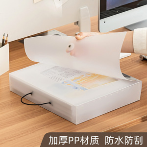 Office Organizer Plastic <b>File</b> <b>Box</b> 20-35L PP Material Minimalist Design Standing Type Large Capacity Archive Storage - Product Image 4
