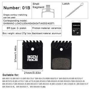 Plaquettes de frein RIDERACE L05A pour vélo de route, étriers de frein à huile avec refroidissement pour Shimano L03A Ultegra <span class=keywords><strong>R9170</strong></span> R8070 R7070 RS805 XTR M9100 - Product Image 6