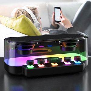 ลำโพงไร้สายพกพา Z6 คุณภาพสูง BT5.0 พร้อมไฟ RGB LED รองรับ USB FM/TF ความจุเสียงสูง อุปกรณ์สุดเท่ - Product Image 1