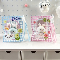 Peluche Kpop Berry Bear 10cm en PVC avec rembourrage en coton, accessoire pour poupées, sac de transport pour poussette et sorties