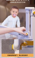 Barrière de lit bébé réglable et pliable en tissu Oxford, anti-chute, motifs animaux de dessin animé, longueur 1,8 m pour tout-petits