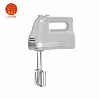 DSP Electric Turbo Hand Mixer 300W 5-Kecepatan Satu-Tombol Boost Pengaduk/Pengait Berlapis Krom |   Desain Bowl-Lift untuk Dapur Toko Roti