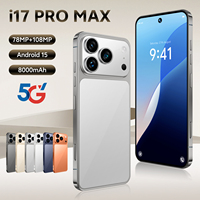 Prix de Gros Original pour l'Exportation Nouveauté 2025 Smartphone I17 Pro Max 5G Deca Core Écran HD Caméra Arrière 108MP 16 Go + 1 To