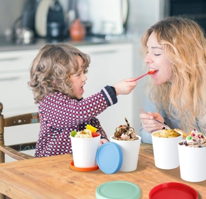 Kem container cho tự chế tái sử dụng kem lưu trữ container cho tủ đông - Product Image 4