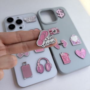 2026 Fabrieksklaar op voorraad Aanpasbare zachte emaille pin Op maat gegraveerd Girl Boss & Arabisch thema Gepersonaliseerde telefoonsticker decoratie - Product Image 5