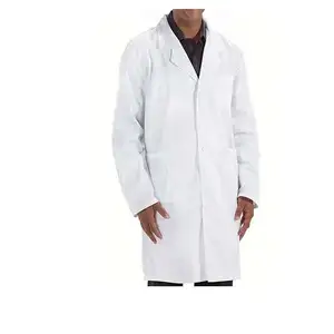 Özel beyaz yeni tasarım bilim hastane Unisex eczacı klasik kimya doktor üniforması/Lab Coat