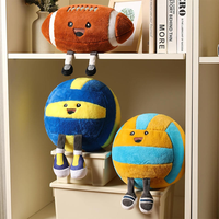 Jouets en peluche mascotte de football brodés ODM en gros, rembourrage en coton PP, matériau 100 % polyester, fonction anti-stress, anniversaire