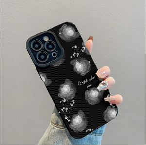 Custodia per cellulare in pelle artificiale TPU con stampa di rose bianche Letter Dream per iPhone X, XR, 11, 12, 13, 14, 15, 16, 17, 18 Pro Max - Product Image 4