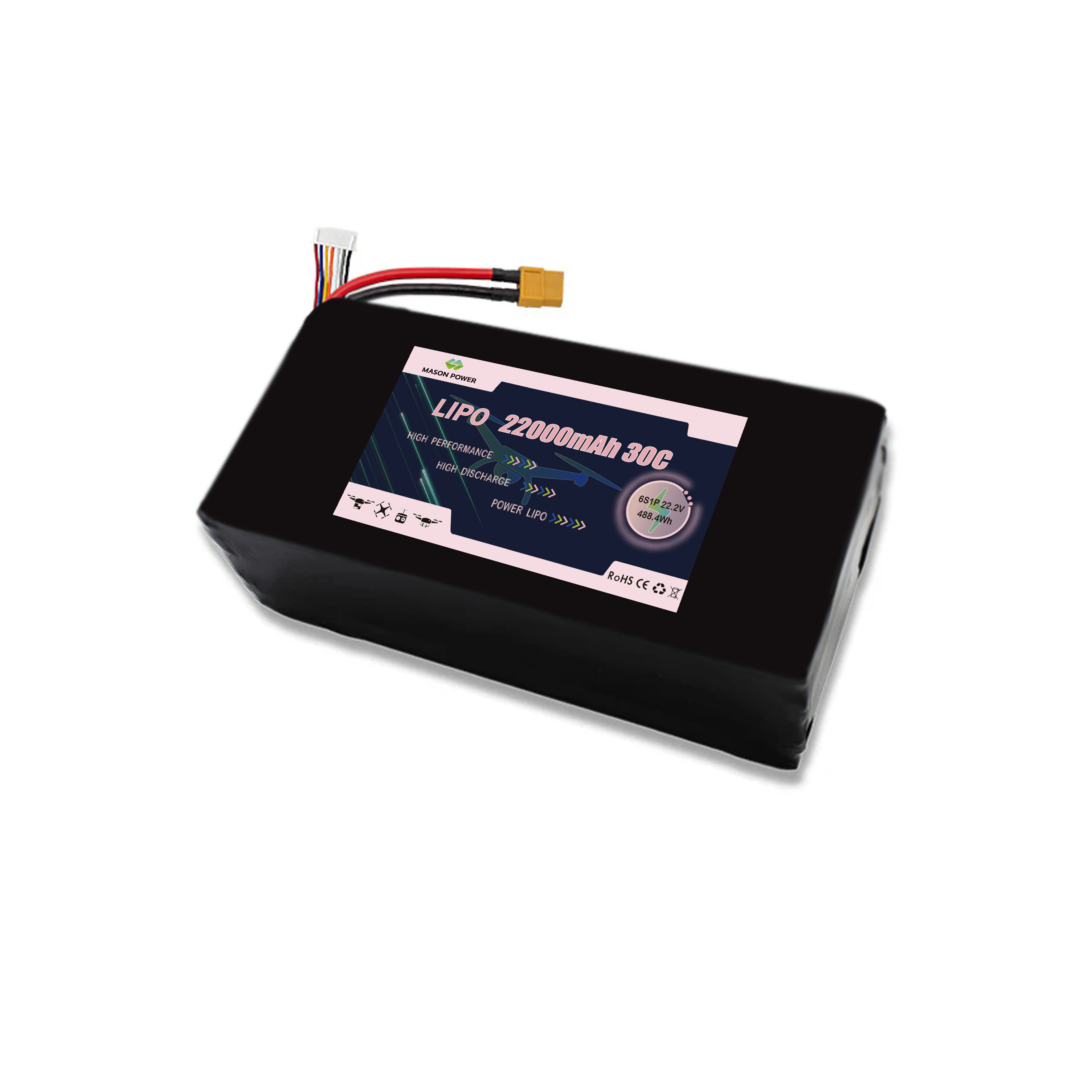 Lipo 22000mAh 22,2 V 6S LiPO аккумулятор 30C для мультироторного дрона FPV Для большой нагрузки гексакоптер октокоптер дроны аксессуары