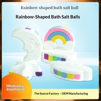 Bombes de bain effervescentes exclusives transfrontalières en forme de pont arc-en-ciel 180g, nettoyantes, hydratantes et régulatrices de sébum
