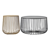 Table à thé de luxe légère combinaison de rangement créatif citrouille Table à thé Art en fer baie vitrée salon canapé rangement table de bord
