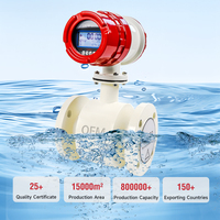 Débitmètre d'eau en acier inoxydable SS304 Débitmètre électromagnétique