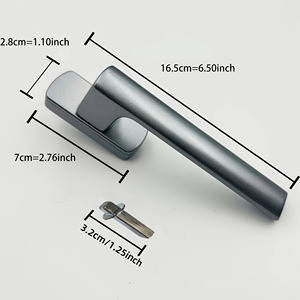 Sistema de manijas para puertas y ventanas de aleación de aluminio, accesorios para puertas y ventanas, manija recta, fuente de manijas rectas, seguras y duraderas - Product Image 5