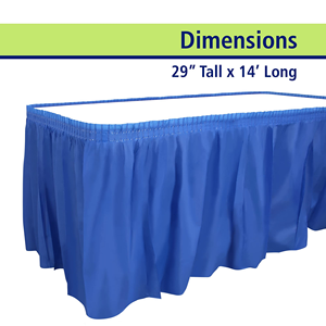29-inch by 14-Foot nhựa Ruffle bảng váy cho đám cưới bên tiệc chiêu đãi & nhà sử dụng phổ biến bên cung cấp cho khách sạn & nhà sử dụng - Product Image 6