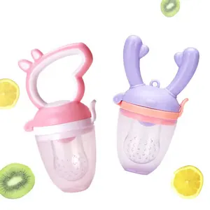 Fengjin-mordedor de silicona de grado alimenticio para bebé, mordedor de juguete para morder, mordedor de fruta fresca