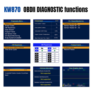 Analyseur de moteur KONNWEI KW870 + testeur de batterie de voiture 2-en-1, scanner de diagnostic pour système de démarrage/charge et OBD2, vente en gros d'usine - Product Image 6