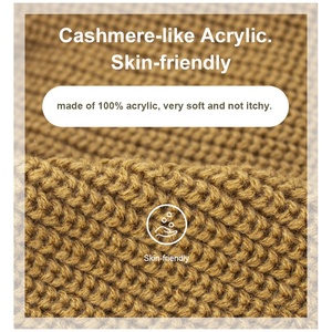 Вязаная балаклава-маска для лица, дизайнерская, тонкая, теплая, оптом, стильная, женская, на заказ, с 1 отверстием, OEM, акриловая, для спорта - Product Image 6