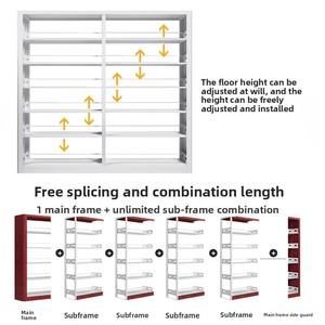 Étagère à livres démontable à 5 niveaux, facile à assembler, pour librairie, double face, étagères réglables pour université - Product Image 4