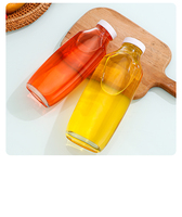 Bouteilles en verre transparent de qualité supérieure, 250 ml/350 ml/500 ml, avec bouchons à vis, contenants vides pour jus, lait, thé – Offre spéciale