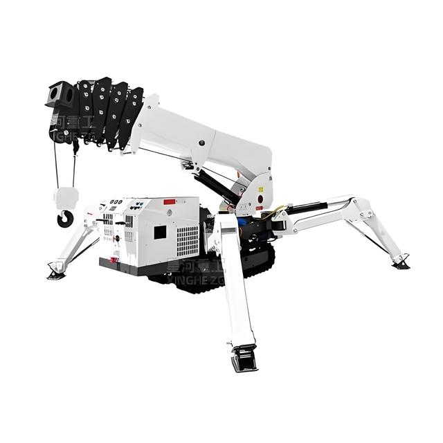 Indoor Outdoor Mini Portable Crawler Spider Crane 1/2/3/5 Ton Remote Control Automatic Telescopic Boom Diesel/Gasoline/Electric