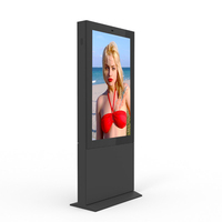 Écran tactile LCD publicitaire extérieur étanche IP65 de 55 pouces à haute luminosité 3000 nits, totem kiosque pour magasin de détail, vente chaude