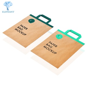 Custom Food Grade Low Cost Pastry <b>Bread</b> Sandwich Promotion Small Takeaway Flat Handle Brown Kraft Food Paper Packaging <b>Bag</b> - Product Image 2