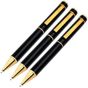 Bolígrafo de Lujo para Hombre, Metálico Negro, Tipo Twist, con Clip Dorado y Logotipo Personalizable - Product Image 3