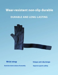 Summer Thin Men's and Women's Sports and Fitness Glue, Anti-slip, Fingerless Gloves, Strap, Wrist Protection, Mountaineering - Product Image 1