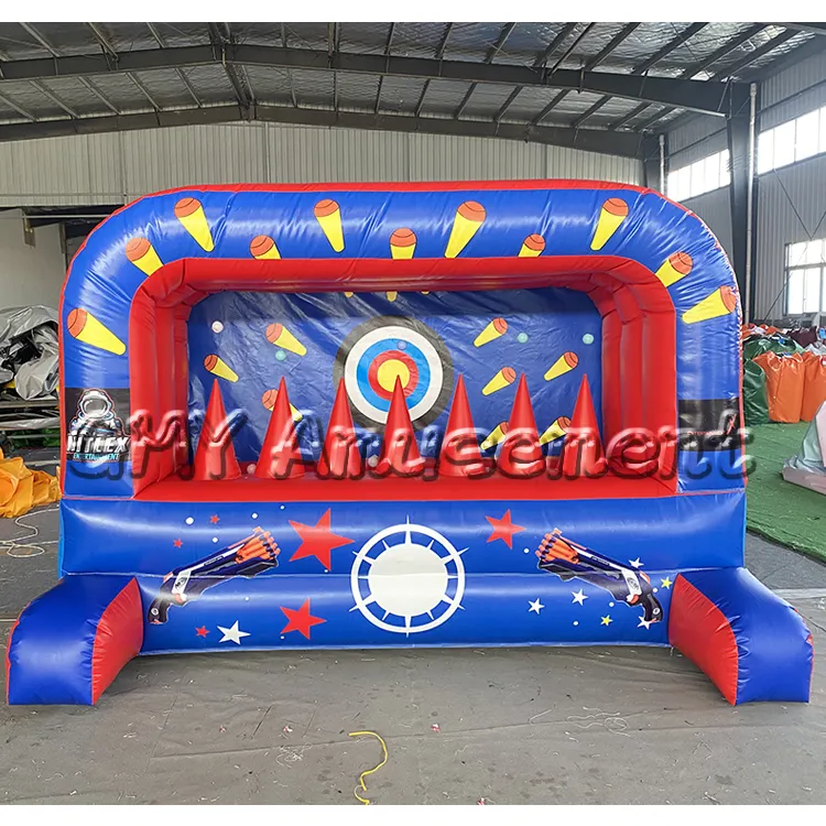 Hot Sale aufblasbare Nerfwall Dart Spiele Air Sport benutzer definierte Indoor Outdoor Kinder aufblasbare Schieß spiele